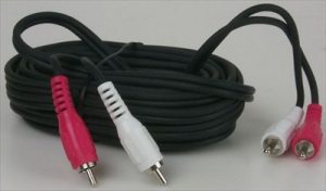 Audio cable - 2 RCA plugs to 2 RCA plugs  20 ft.