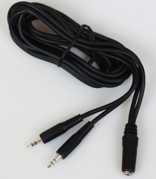 Y Cable 6.3mm Stereophonic plug  to 2 6.3mm stereophonic jacks 6 ft.