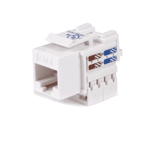 Keystone type jack RJ45 for CAT6 white