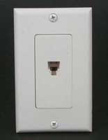 Decora Style Telephone wallplate one jack