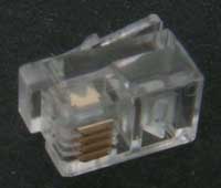 Modular Plug RJ11 4 pins 4 contacts 2pcs