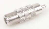 F jack  to RCA plug Adaptor