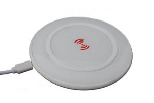 Wireless flat circular charging stand for mobile phone