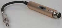 Matching transformer. 600 ohms balanced to 50K Ohm. XLR jack to 6.3mm plug