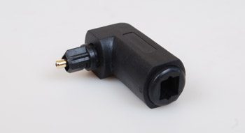 Right angle toslink adaptor