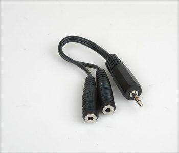 Y cable 3.5mm Stereophonic plug to 2 3.5mm Stereophonic jacks