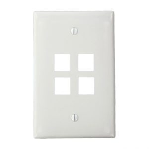 Keystone PLATE 4 PORT WHITE