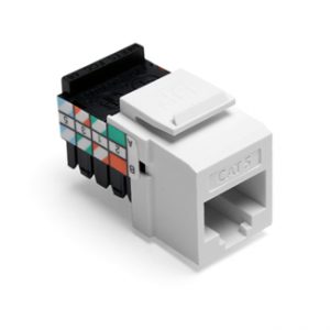 Q/P White Cat5e Jack
