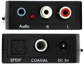 amx Audio Converter - Toslink or Digital Coax to Stereo RCA
