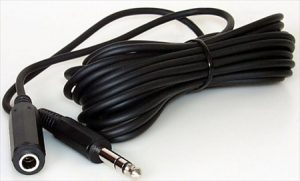 Audio cable - 6.3mm stereo plug to 6.3mm stereo jack 20 ft.