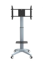 Prologue Chariot avec roulettes de 4&Prime;, étagère en plastique, écran 37 « – 90 », Max VESA 800 x 400, Poids max 75 lbs.