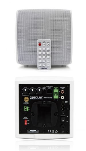Ecler eMOTUS5PBWH - Stereo loudspeaker kit (2 x 25WRMS) including an active and a passive cabinet. Bluetooth - White