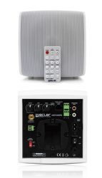 Ecler eMOTUS5PWH – Stereo loudspeaker kit (2 x 25WRMS) including an active and a passive cabinet – White