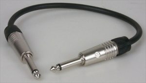 Microphone Patch Cable 6.3mm plug to 6.3mm plug 12 inches