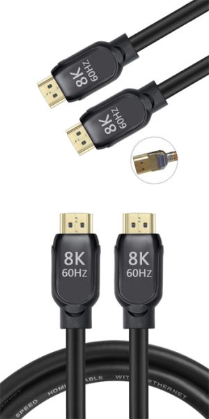amx HDMI Cable 2.1 Ultra Slim plugs