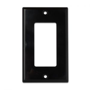 Wirepath™ Decorative Single Gang Wall Plate (Black)