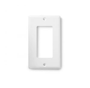 Wirepath™ Midi Decorative Single Gang Wall Plate (White)