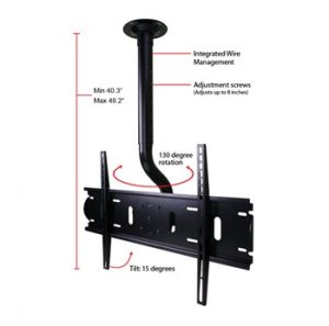Strong™ Large Ceiling Mount for 36-60in Flat Panel TVs (BLK)