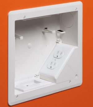 Arlington- Non-metallic 8" x 10" power/low voltage box -  White color.