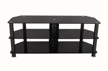 TV STAND with 3 Glass Shelves