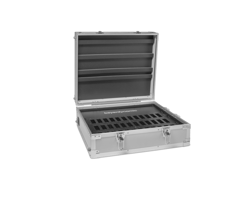 Charging & carrying case for up to 36 Unite pocket transmitters