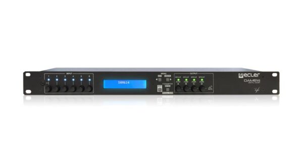 Ecler DAM614 - Fully Programmable Audio Digital Mixer, 6-in / 4-out, DSP Processing, RS-232 Connectivity