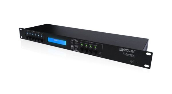 Ecler DAM614 - Fully Programmable Audio Digital Mixer, 6-in / 4-out, DSP Processing, RS-232 Connectivity - Image 3