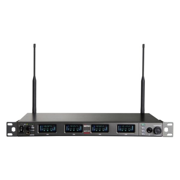 Wideband 1-Rack Quad-Channel True Diversity Receiver  (Metal Case, New Color VFD), Freq 5UA (482-554Mhz)