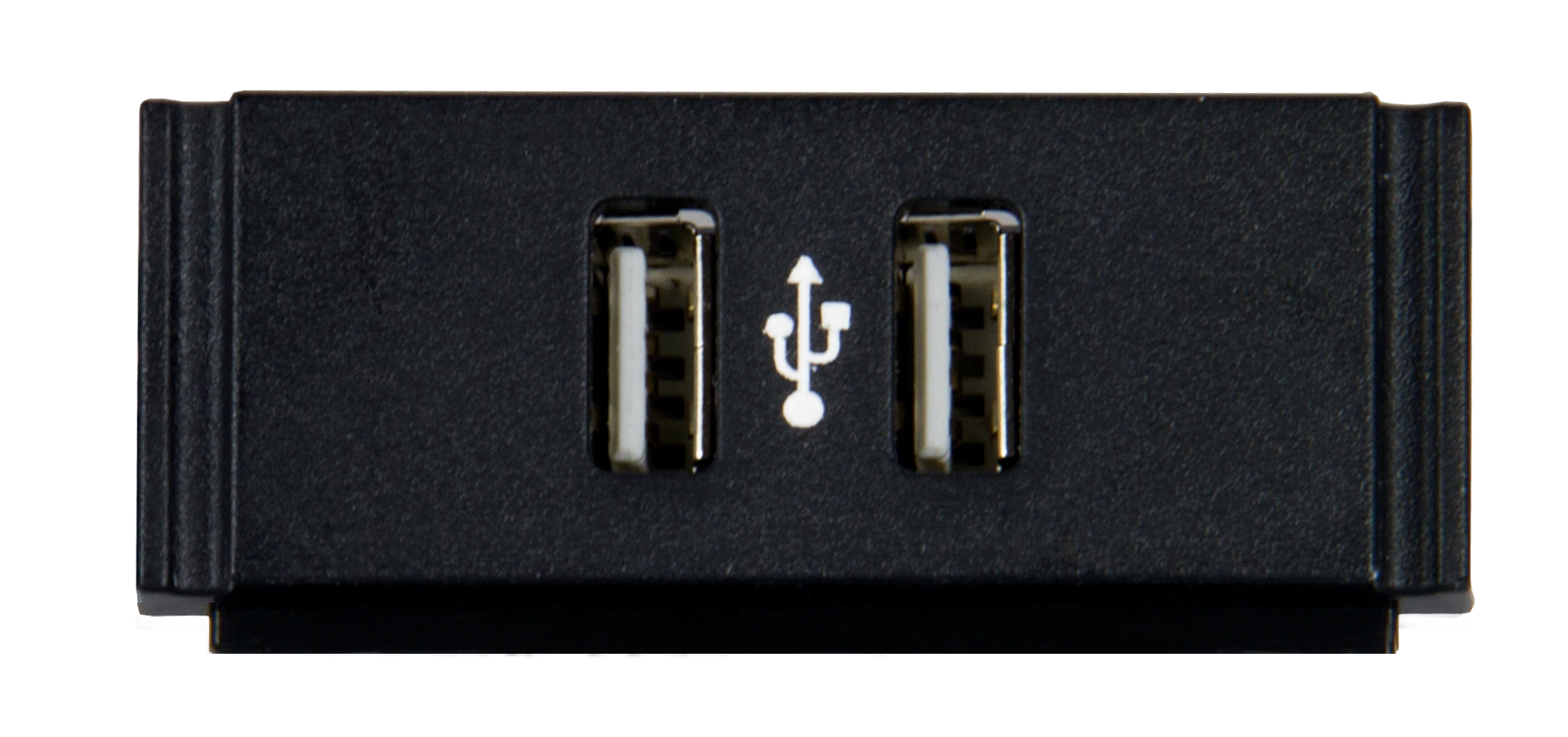 The HPX-N102-USB-PC, Dual USB Module with Printed Charging Symbol provides a dual USB connection to the HydraPort® chassis, it also allows the user to