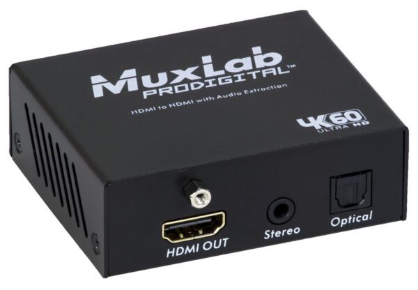 MUXLAB - HDMI TO HDMI WITH AUDIO EXTRACTION, 4K/60