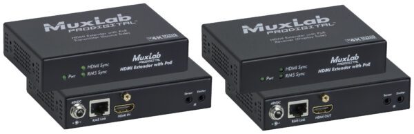 Muxlab - HDMI Extender Kit, PoE, HDBT, UHD-4K