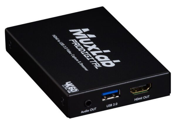 MUXLAB - Boitier Streamer USB 3.0 au format HDMI 4K/60 avec audio