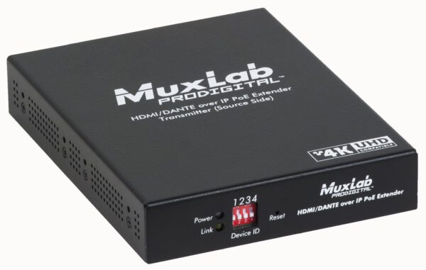 MUXLAB - HDMI/Dante over IP PoE Transmitter, UHD-4K