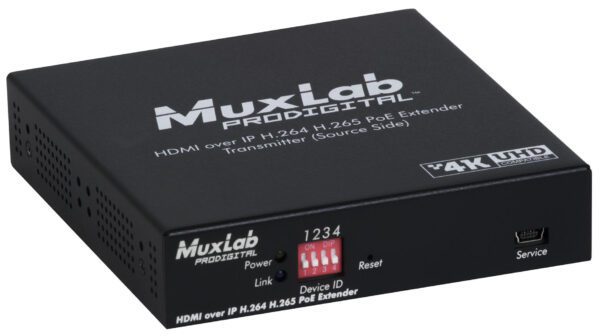 MUXLAB - HDMI over IP H.264/H.265 PoE Transmitter, 4K/30