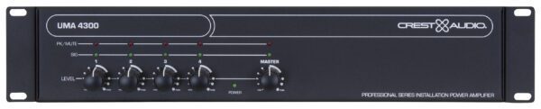 CREST - UMA-4300 300 W Class D Mixer Amplifier, 4-ohm, 25V, 70V and 100V outputs, 4 input, 2U rackmount - Image 5