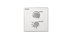 Remote wall panel control with USA frame for one volume management + source or preset selection. Compatible with all Ecler 0-10V DC REMOTE control por