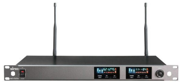 Wideband 1-Rack Dual-Channel True Diversity Receiver  (Metal Case, New Color VFD), Freq 5US (554-626MHz)