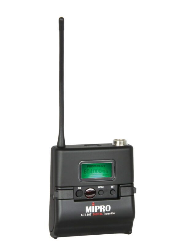 Mipro Récepteur numérique crypté à deux canaux, large bande de 64 MHz avec DANTE, deux émetteurs de poche + 2 MU-53L - Image 2
