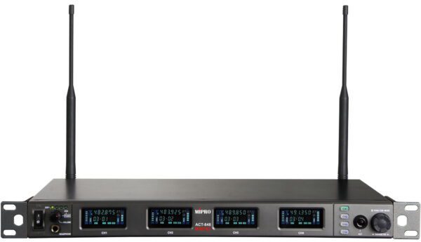 Mipro Full-Rack Quad-Channel Encrypted Digital Receiver- 72 MHz Wideband (554 - 608 MHz)