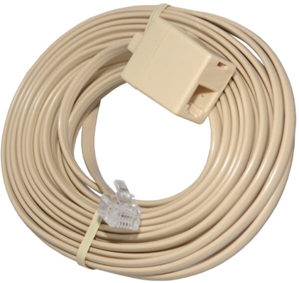 Trousse d'extension de prise de téléphone. Cordon de 25 pi. avec fixations.
