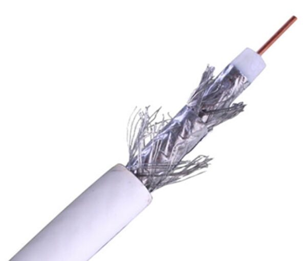 Coaxial Cable Wire sold per foot White