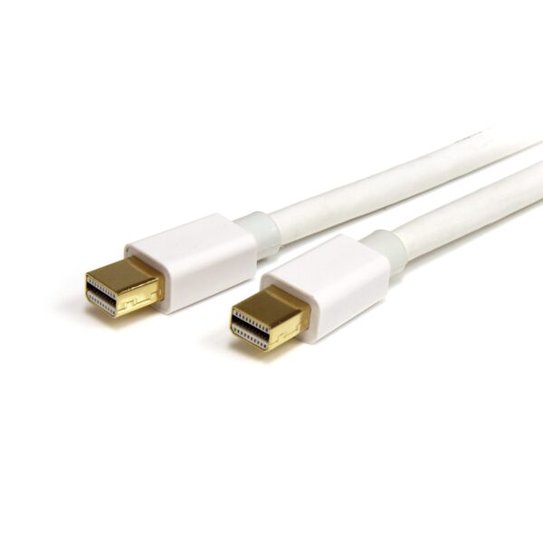 Startech Câble Mini DisplayPort 1.2 de 2m - Cordon Mini DP vers Mini DP - M/M - Mini DisplayPort 4K - Blanc