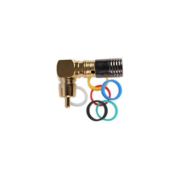 Binary™Male Right-Angle Compress Connect RG6/U Quad-75Ohm