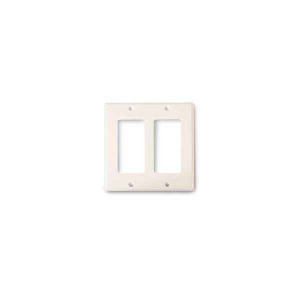 Wirepath™ Decorative Double Gang Wall Plate (Light Almond)