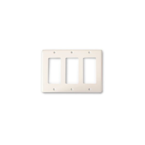 Wirepath™ Decorative Triple Gang Wall Plate (Light Almond)