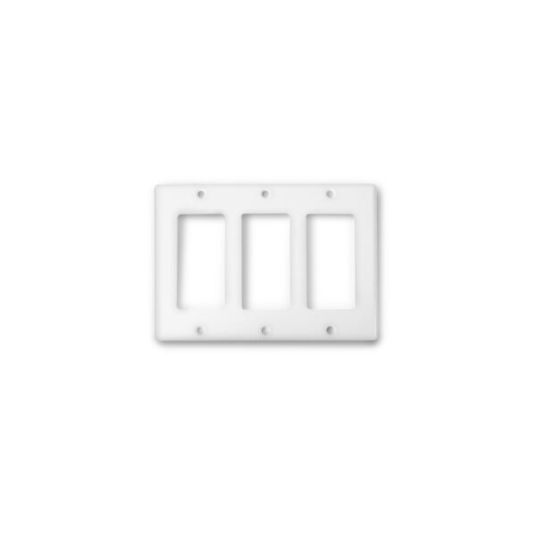 Wirepath™ Decorative Triple Gang Wall Plate (White)