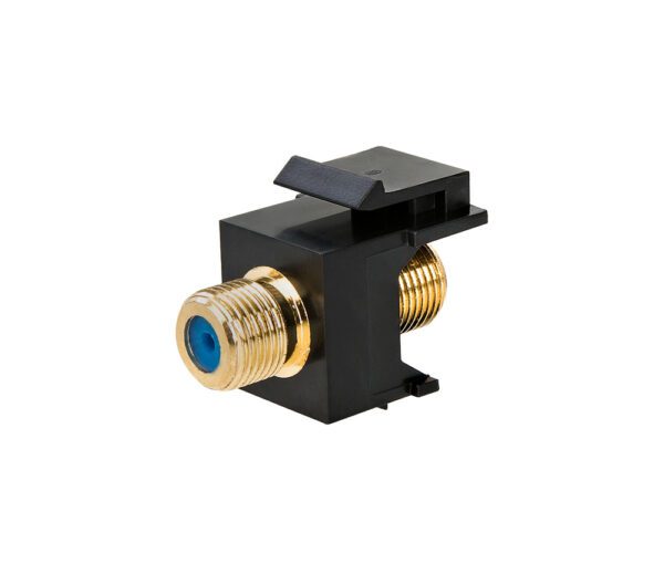 Wirepath™ Gold-plated 3 GHz Bandwidth F-Connector Keystone Insert (Black)