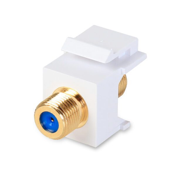 UL-Certified Gold-plated 3 GHz Bandwidth F-Connector (White)