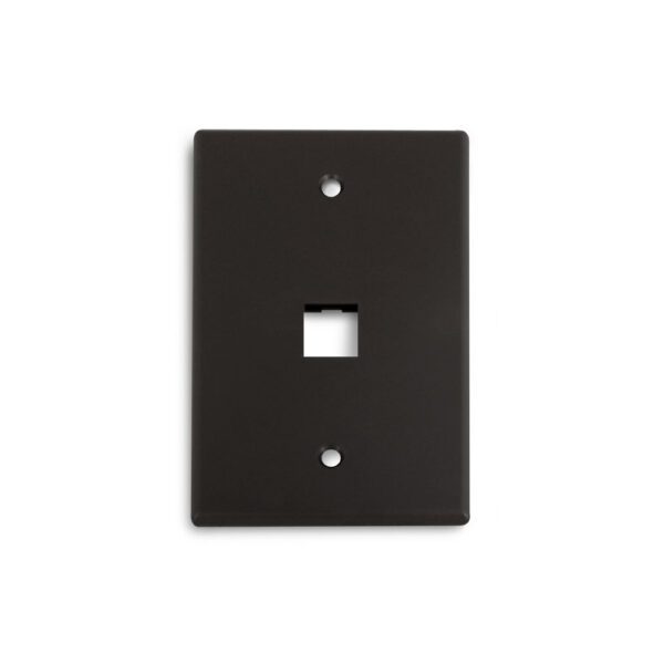 Wirepath™ 1-Port Midi Wall Plate (Black)