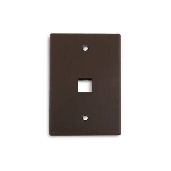 Wirepath™ 1-Port Midi Wall Plate (Brown)